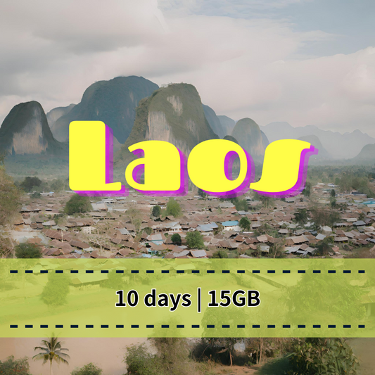 【eSIM】Laos High-Data eSIM | Unitel Network | 10 Days with 15GB Data – Seamless Connectivity Across Laos
