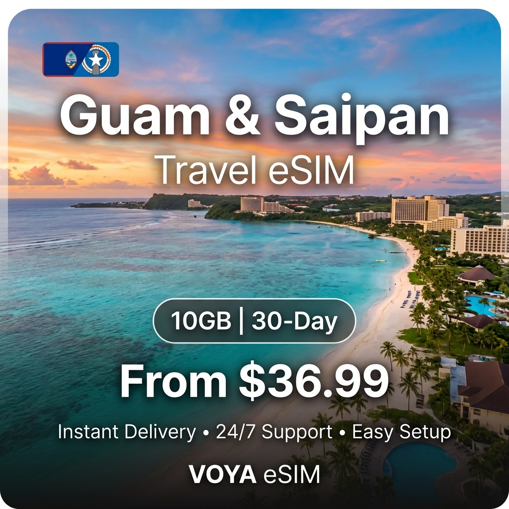 Guam & Saipan Travel eSIM - VOYA eSIM