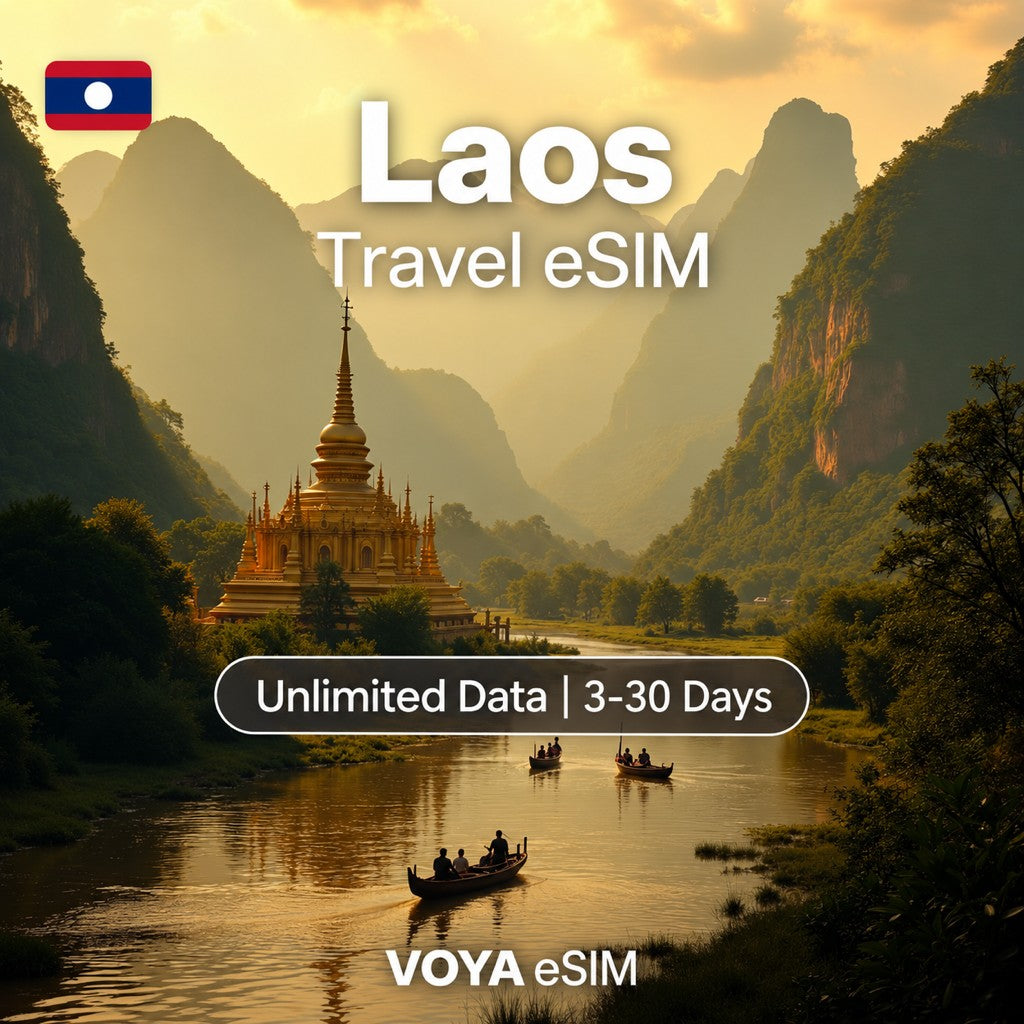 Laos eSIM PLUS | Unlimited Data | Instant Delivery | 3-30 Days – VOYA eSIM