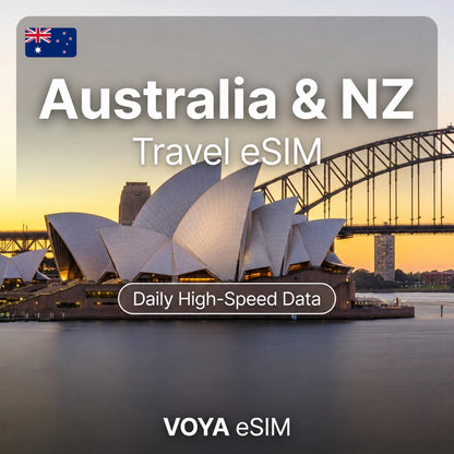 MAX Australia & NZ eSIM | 2GB/Day High-Speed, then 5Mbps / 1~30 Days – VOYA eSIM