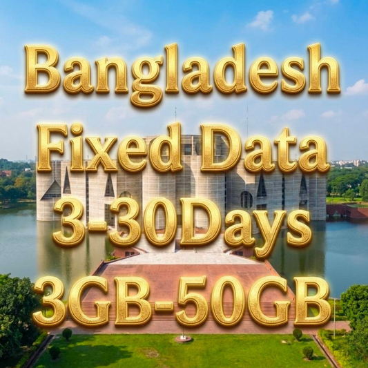 Bangladesh eSIM 10GB/30Days Data Plan | Instant Activation