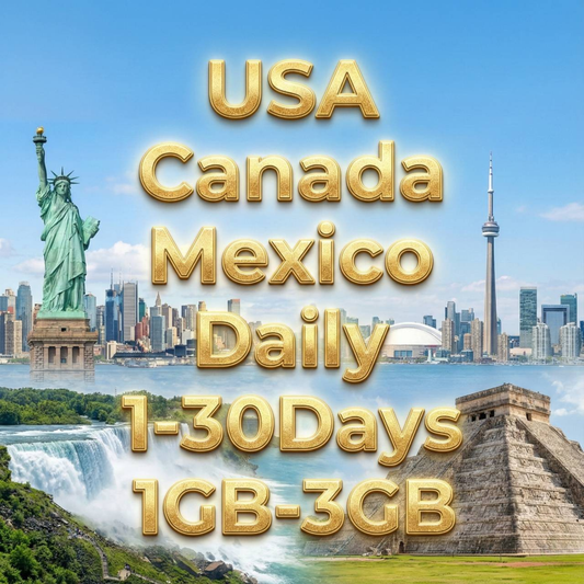 USA, Canada, & Mexico eSIM Daily Unlimited Data Plan