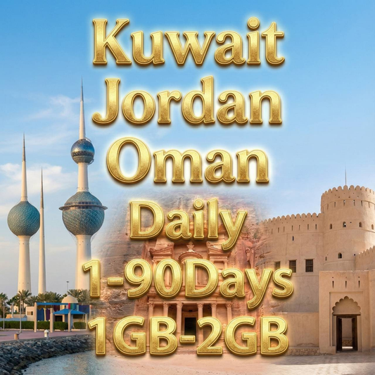 Kuwait, Jordan & Oman eSIM Daily Unlimited Data | zain