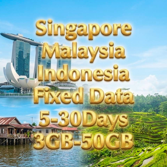 Singapore, Malaysia & Indonesia eSIM 10GB/30Days Data Plan
