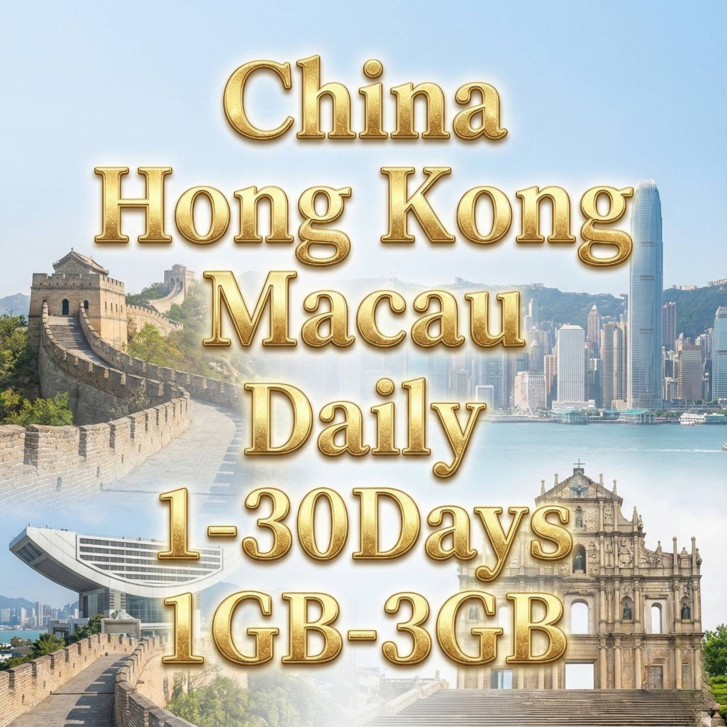 China, Hong Kong, Macau eSIM Daily Unlimited Data Plan