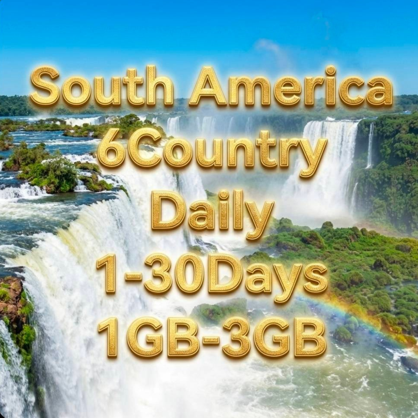 South America 6 Country eSIM Daily Unlimited Data Plan
