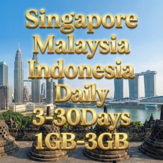Singapore, Malaysia, Indonesia eSIM Daily Unlimited Data