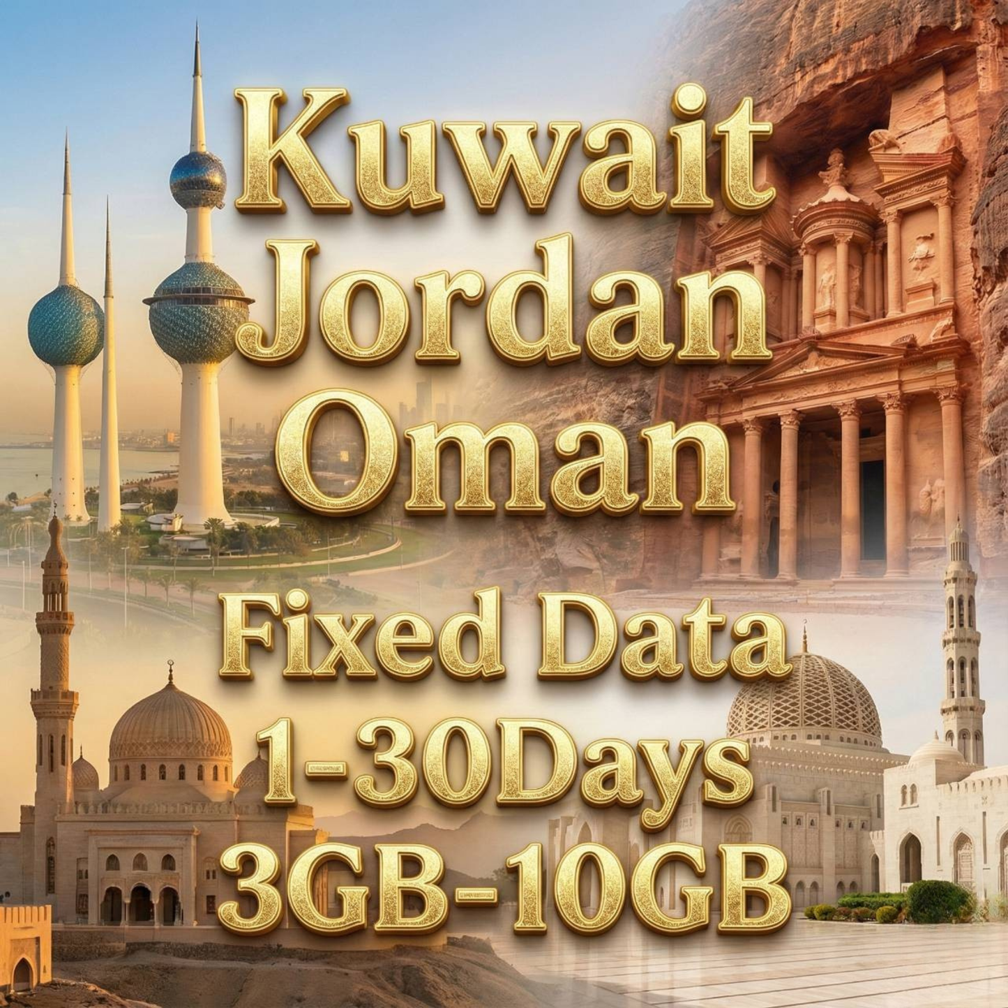 Kuwait, Jordan & Oman eSIM 10GB/30Days Data | zain letter
