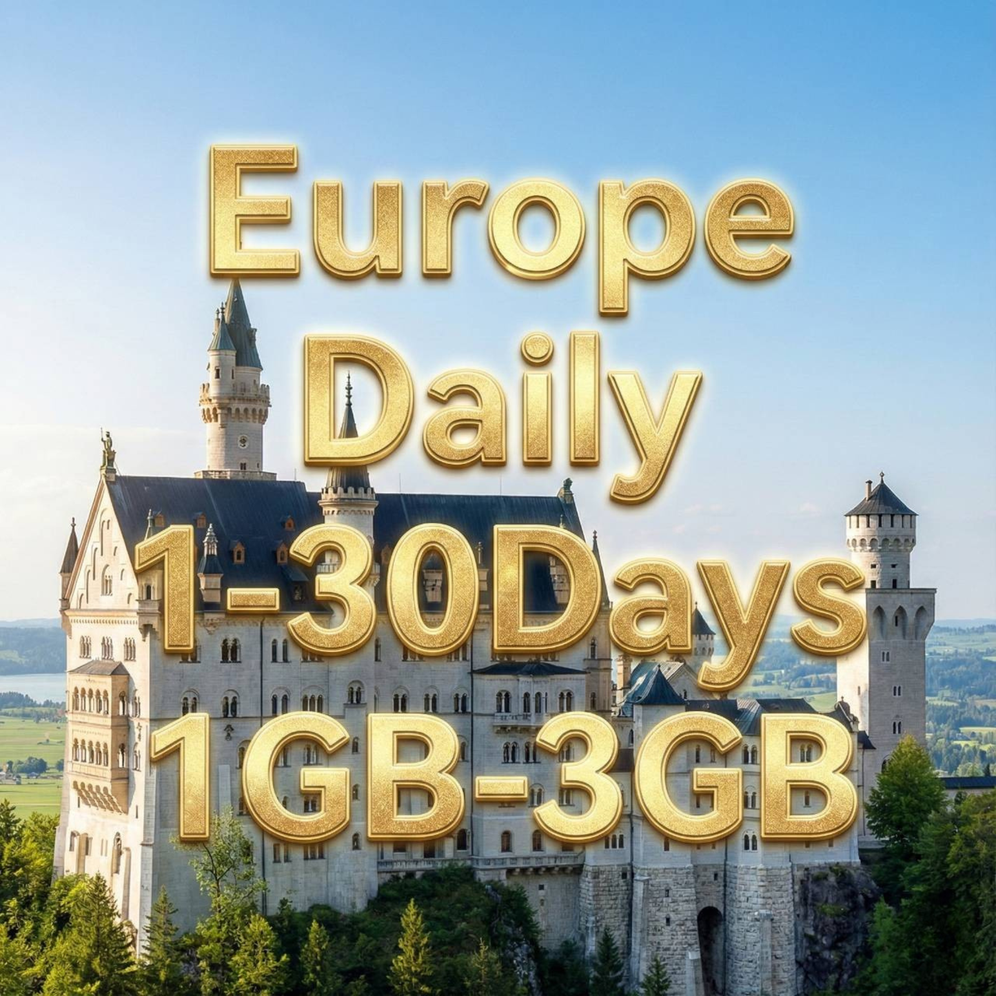 Europe Daily eSIM 38 Countries Coverage