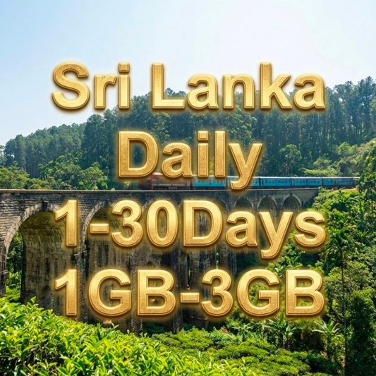 Sri Lanka eSIM Daily Unlimited Data Plan | Instant
