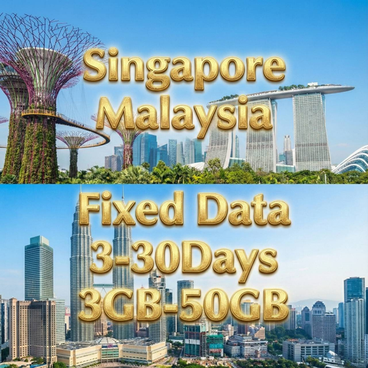 Singapore & Malaysia eSIM 10GB/30Days Data Plan | Instant