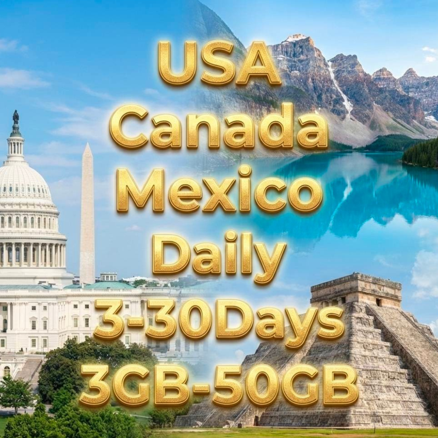 USA, Canada & Mexico eSIM Daily Unlimited Data Plan