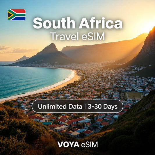 South Africa eSIM PLUS | Unlimited Data | Instant Delivery | 3-30 Days – VOYA eSIM