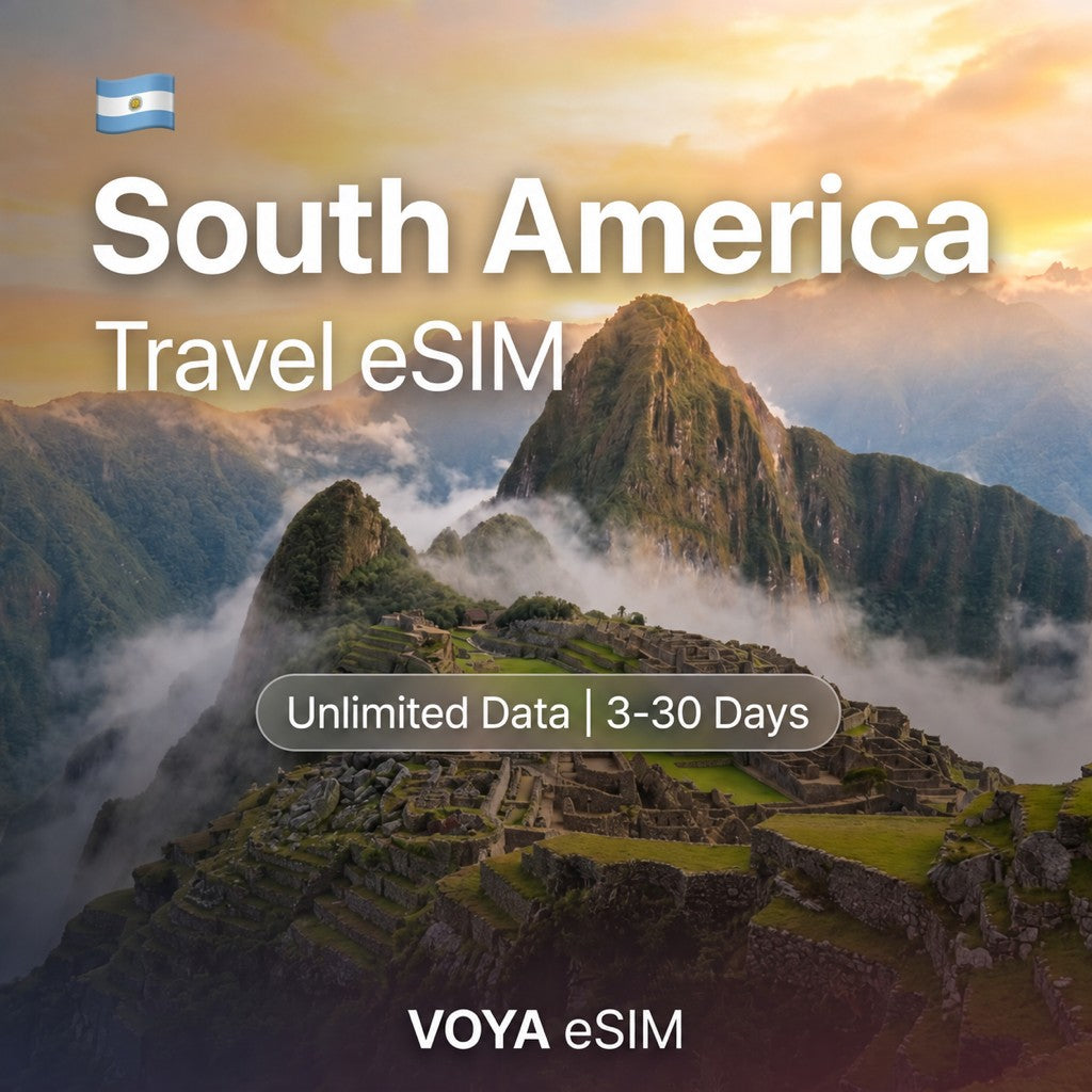 South America eSIM - Unlimited Data / 3~30 Days – VOYA eSIM
