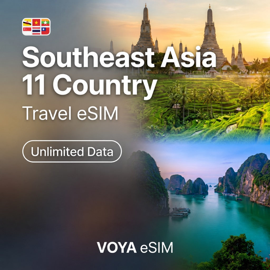 Southeast Asia 11 Country eSIM Daily Unlimited Data Plan – VOYA eSIM