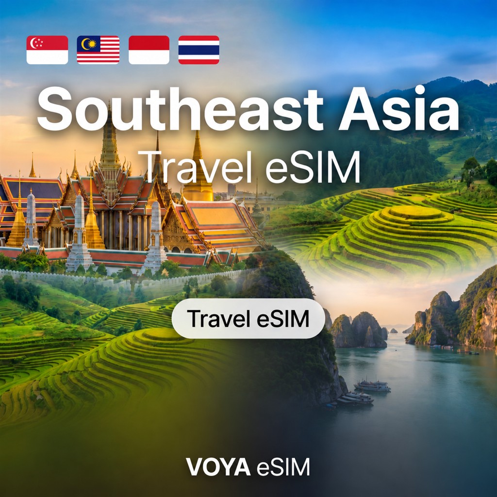 Southeast Asia eSIM - Fixed Data | 4 Countries – VOYA eSIM