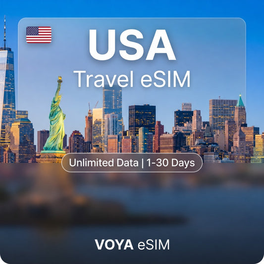Global eSIM 79 Countries (incl. USA) | Daily 1GB 1-30 Days – VOYA eSIM
