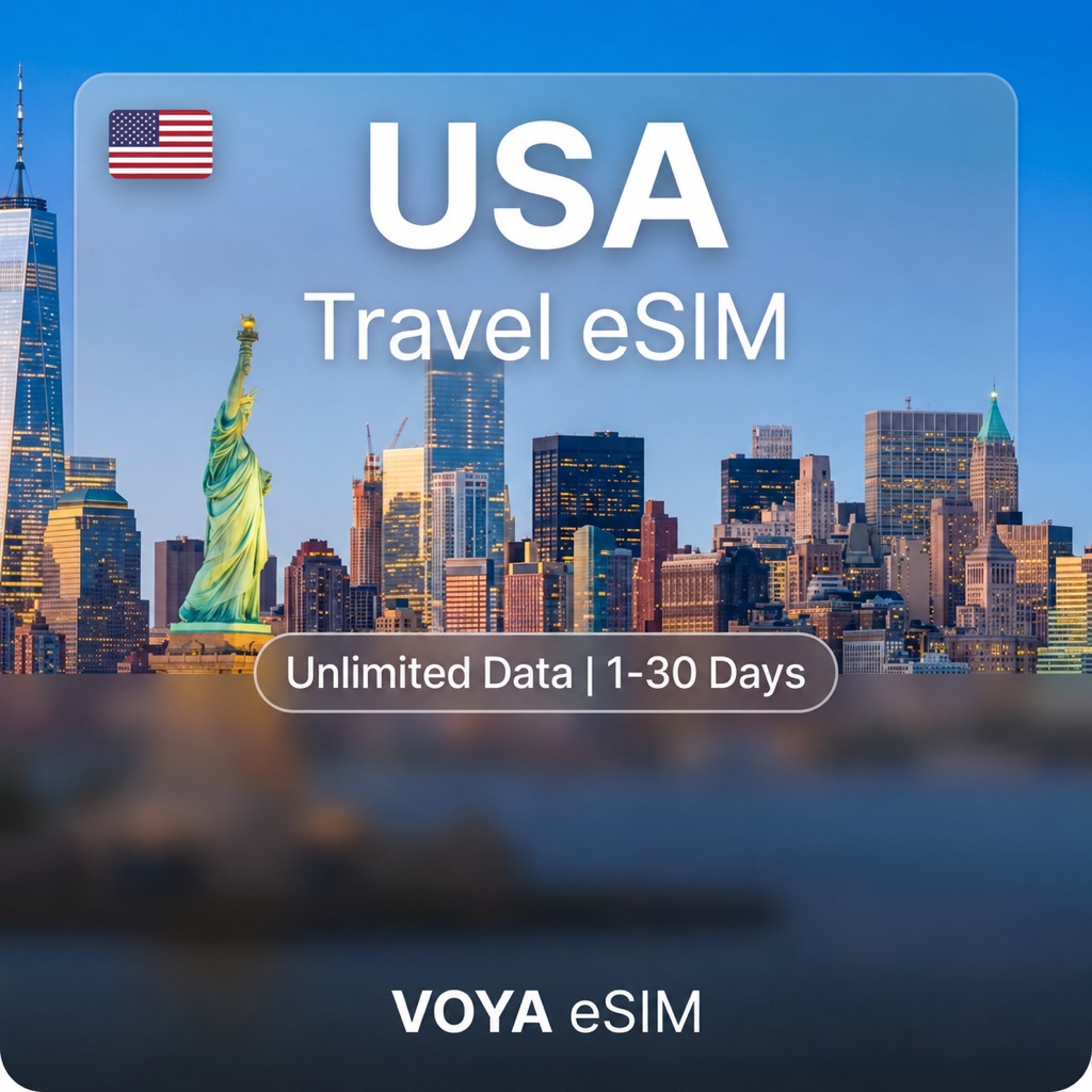USA eSIM - MAX | 2GB/Day High-Speed, then 5Mbps / 1~30 Days – VOYA eSIM