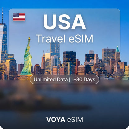 USA+Canada+Mexico eSIM PLUS | Unlimited Data | 1-30 Days – VOYA eSIM