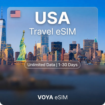 USA eSIM - Standard | Unlimited Data / 1~30 Days – VOYA eSIM