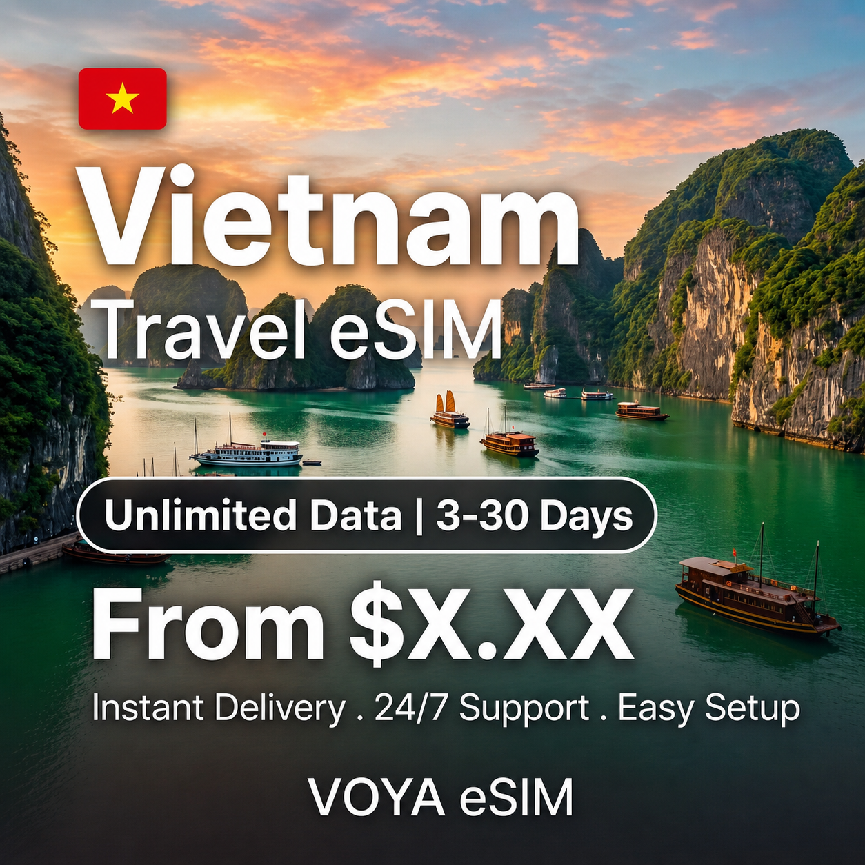 Vietnam eSIM - Unlimited Data / 3~30 Days